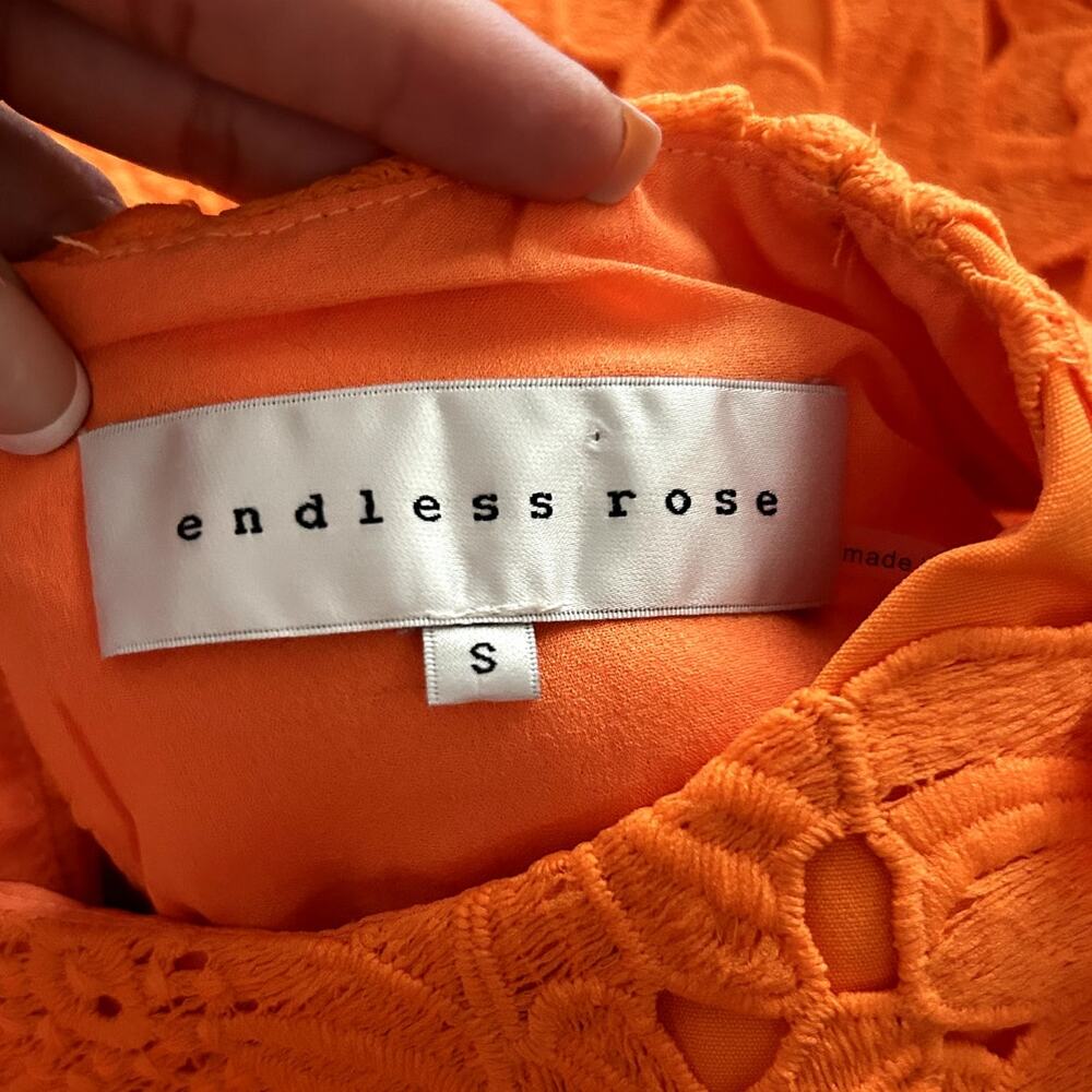 Endless Rose Anthropologie Cocktail Floral Embroidered 3D Lace Mini Dress Size S - Picture 8 of 14